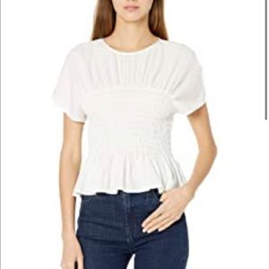 Wayf Greyson Short Puff Sleeve in Ivory SZ S